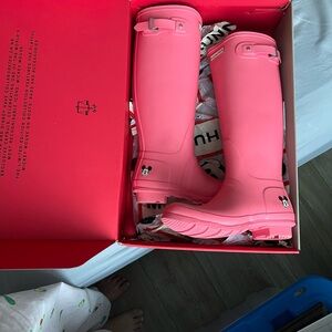 Hunter & Disney Tall Pink Rain Boots NEW Size 8